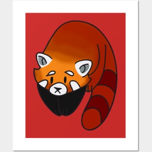 Curious Red Panda Posters and Art